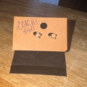 Coach silver tone earrings